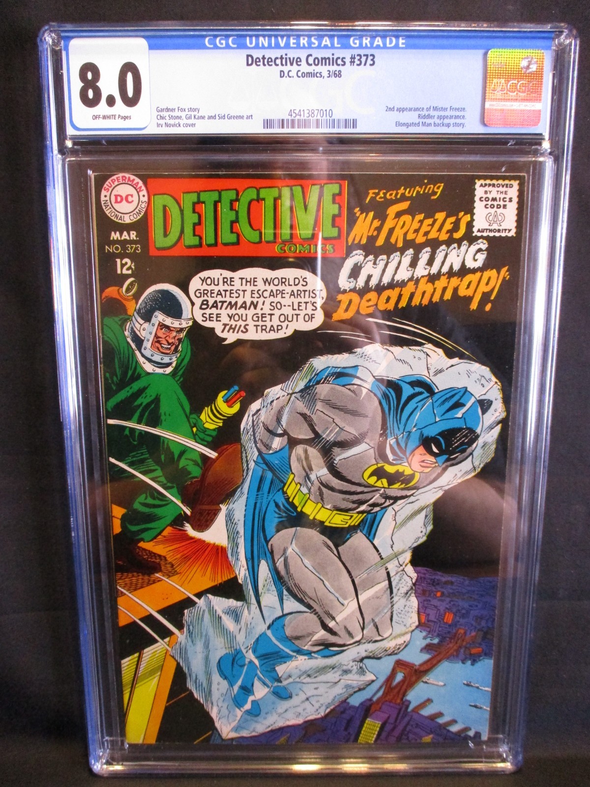 Batman Detective Comics 373 1968 CGC 8.0 2° Mister Freeze copertina DC Comics KEY