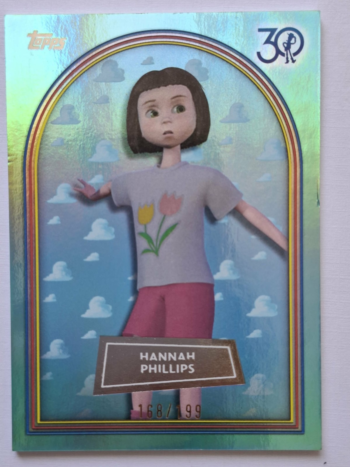 HANNAH PHILLIPS 2025 Top 30 anni di Toy Story #39 Aqua Foil 168/199