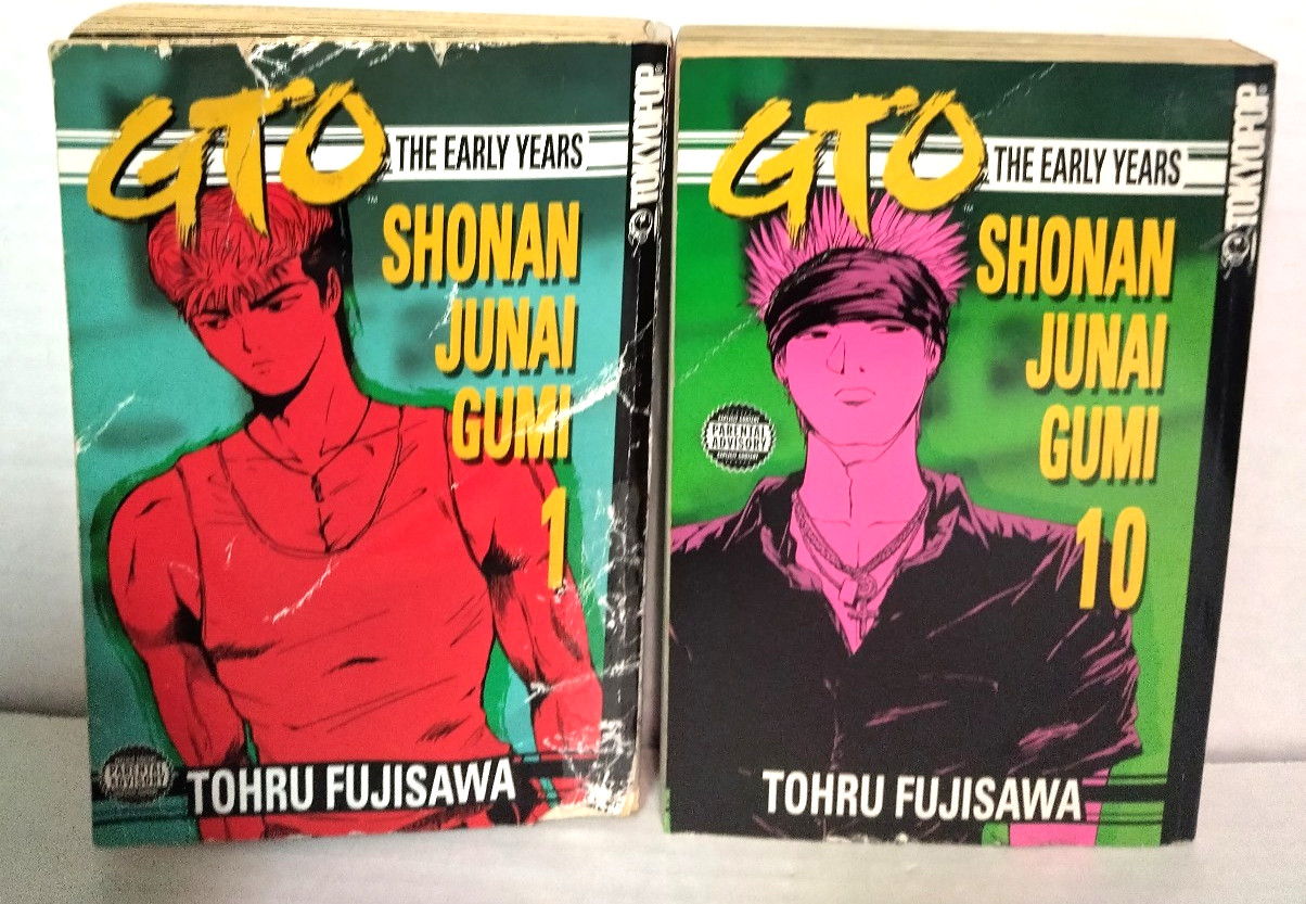 GTO The Early Years Manga Lotto di 2 libri volumi 1 e 10 di Tohru Fujisawa