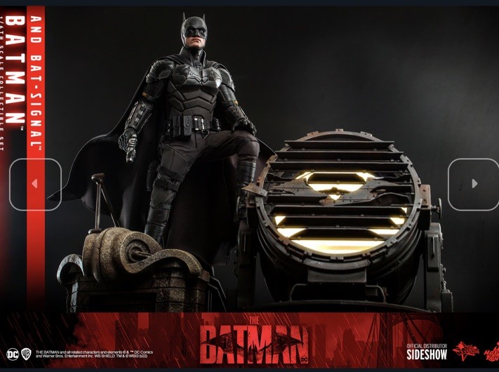 Hot Toys MMS641 The Batman - Personaggio Batman e Bat-Signal NUOVO, venditore USA in magazzino