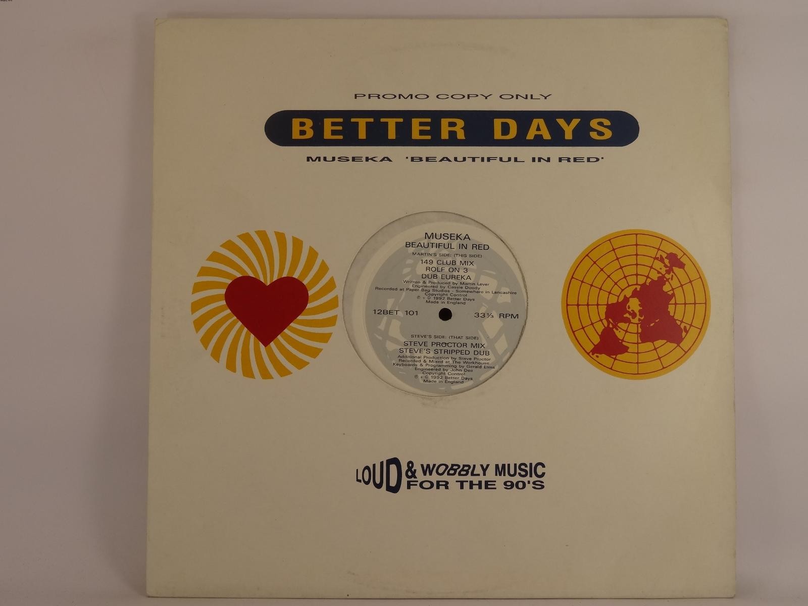 MUSEKA BEAUTIFUL IN RED (279) 5 Track Promo 12" Single plus Company Sleeve BETTE