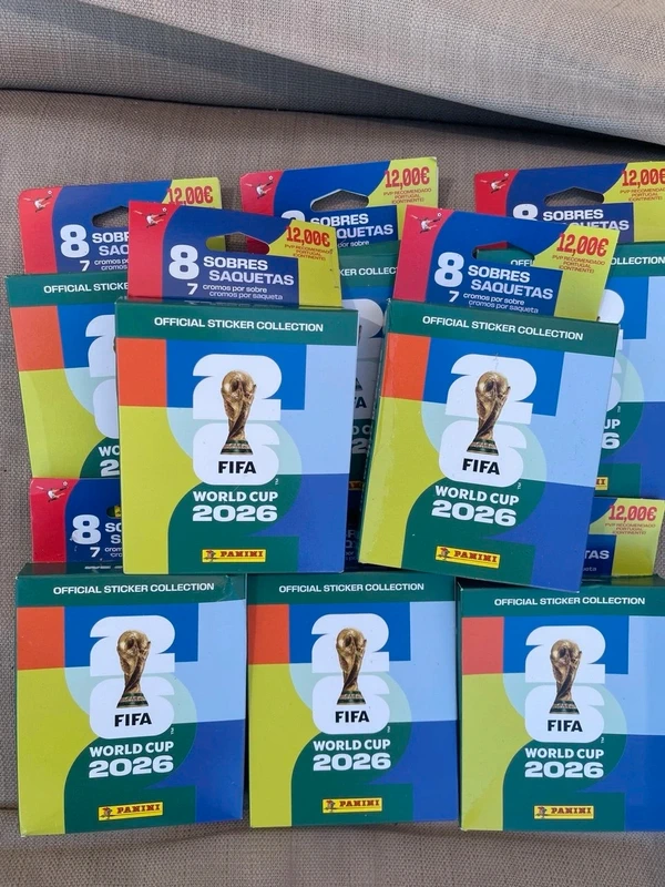 Lote 5 caixas Panini FIFA World Cup 2026 (40 saquetas seladas)