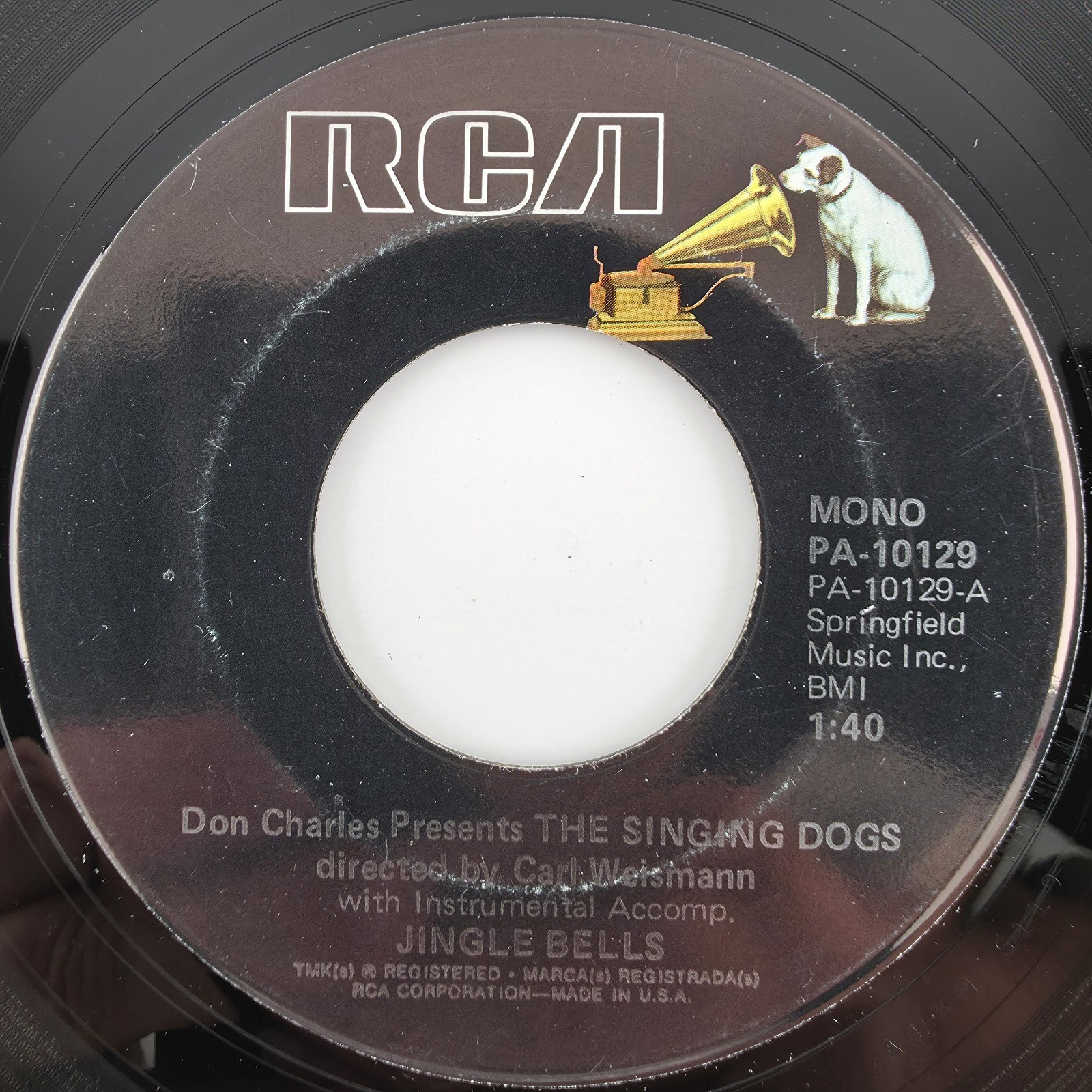 Don Charles - Oh! Susanna / Jingle Bells 1975 Reissue 45 rpm 7" Single Record