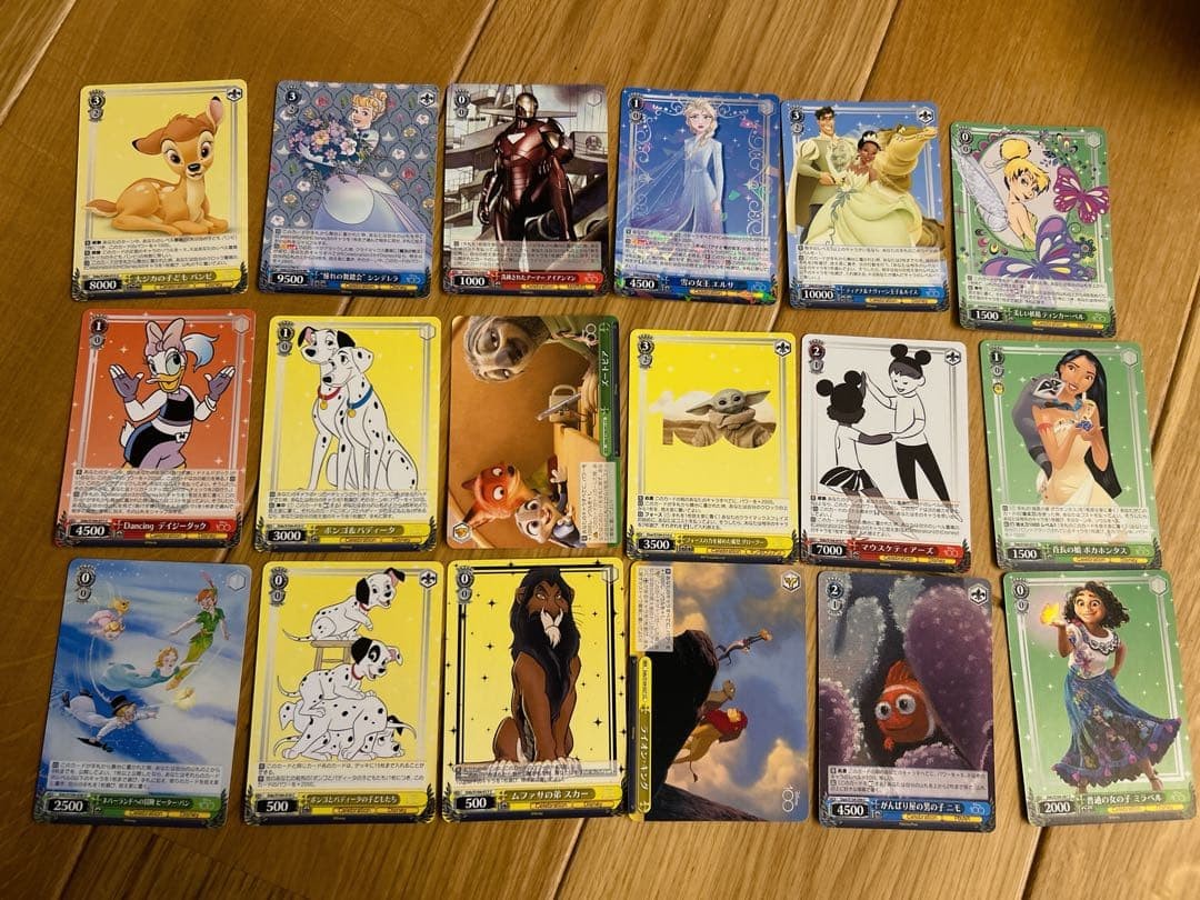 Disney 100 Weiss Schwarz Trading Card Set 18 Cards Japanese Version
