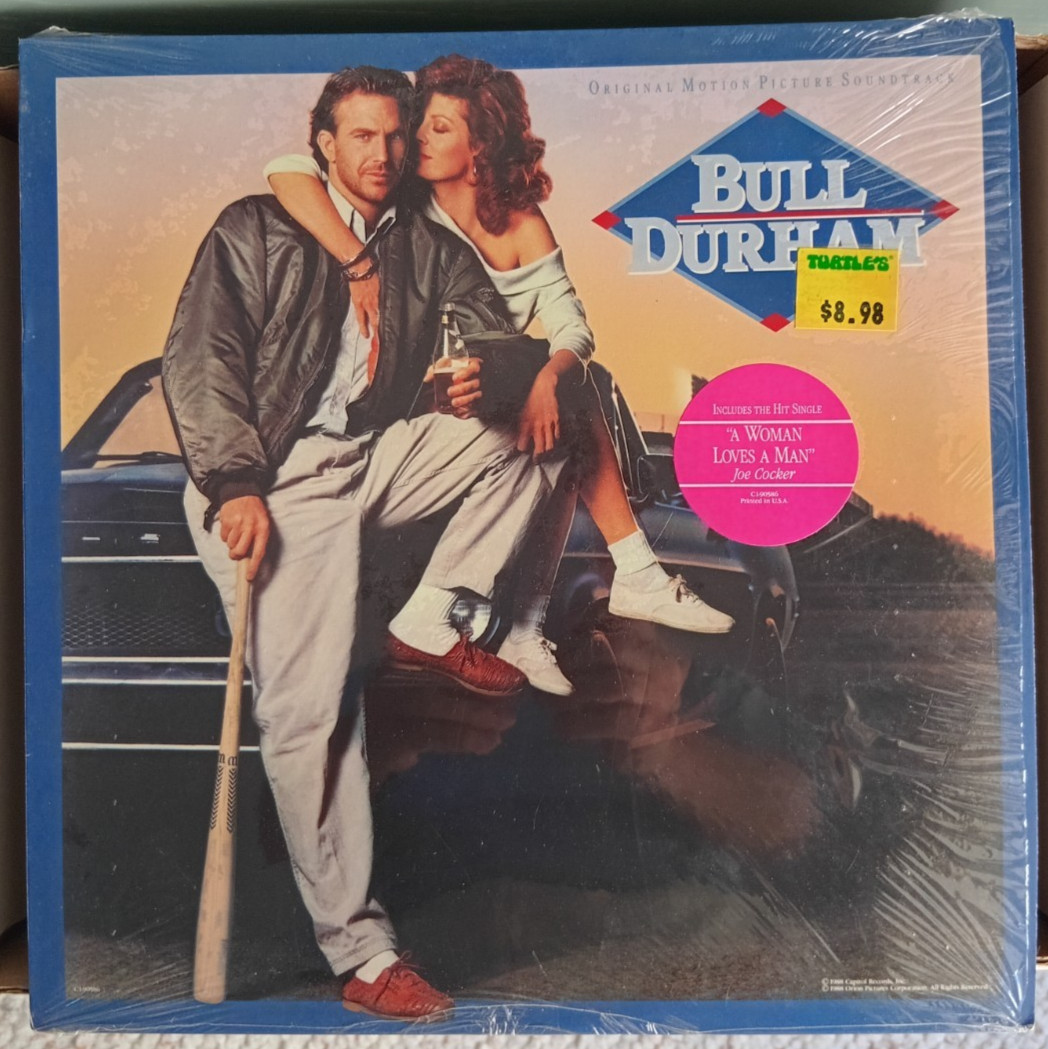 BULL DURHAM Soundtrack VG++ Vinyl in Shrink with HYPE STICKER 