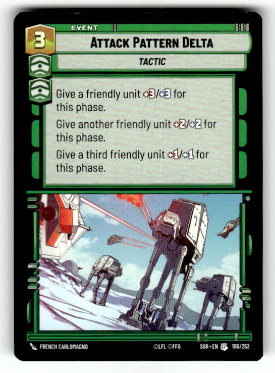 Modello di attacco Delta 106/252 non comune Star Wars illimitato quasi nuovo