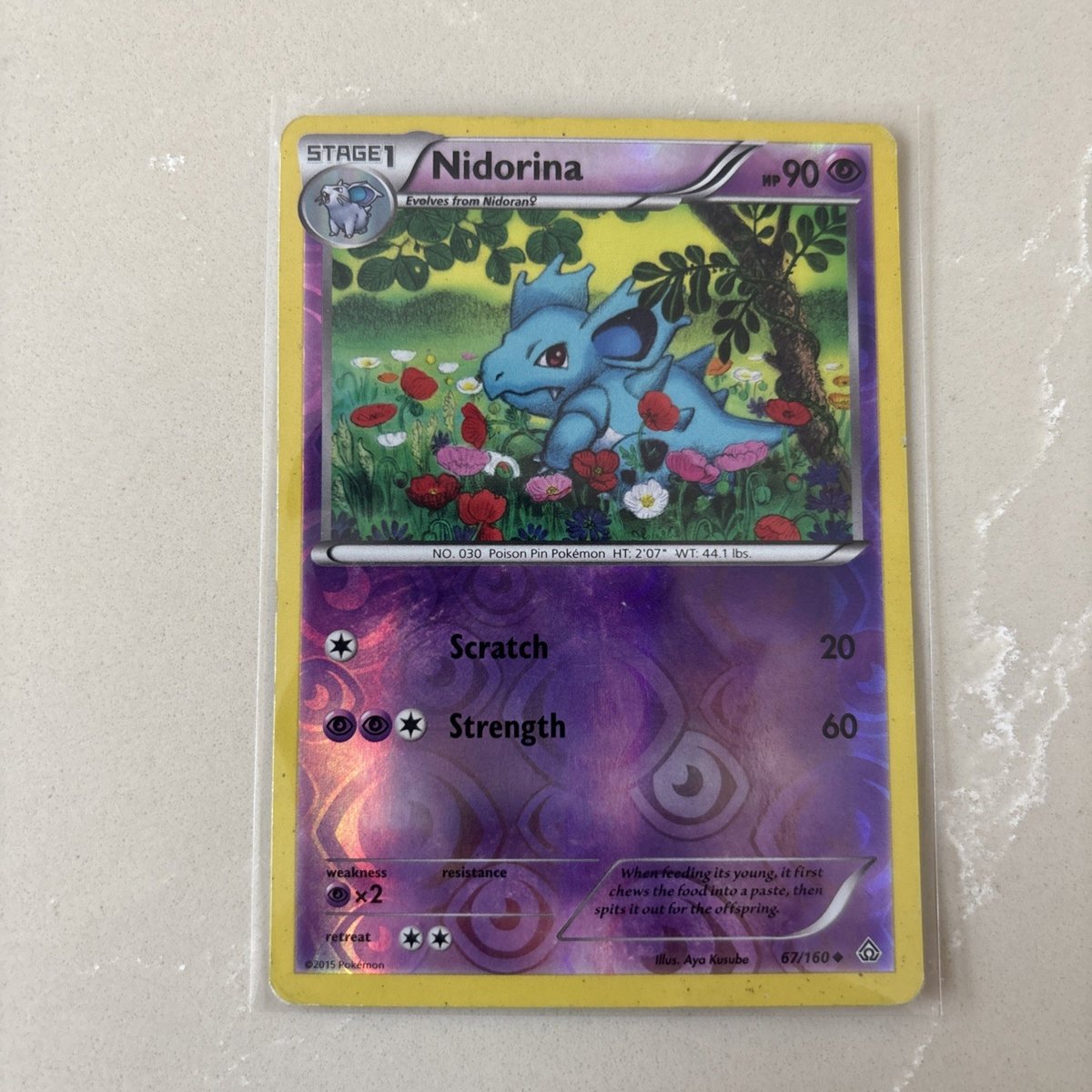 Pokémon TCG Nidorina 67/160 Reverse Holo XY Primal Clash 