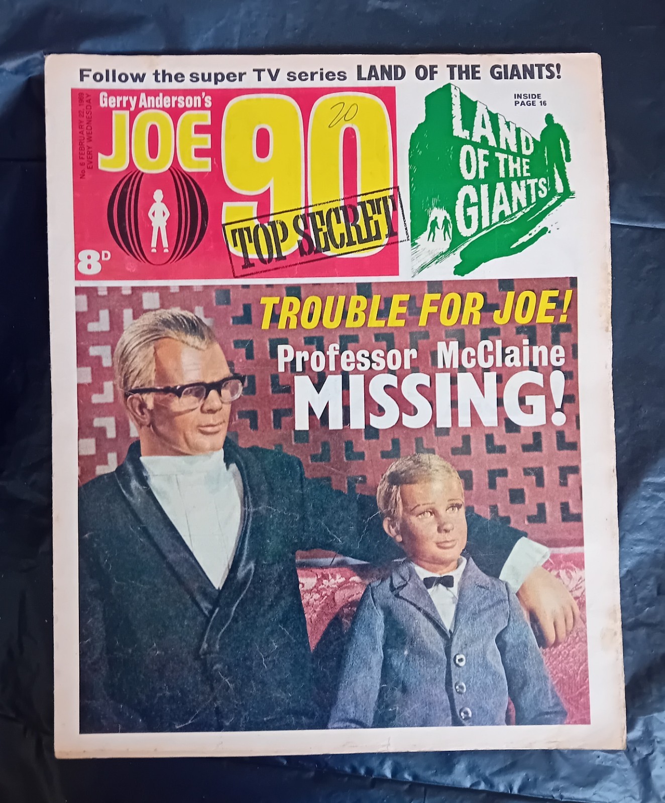 Joe 90 comic #6 (22/02/1969).  Star Trek/Land of Giants/The Champions. GD/VG