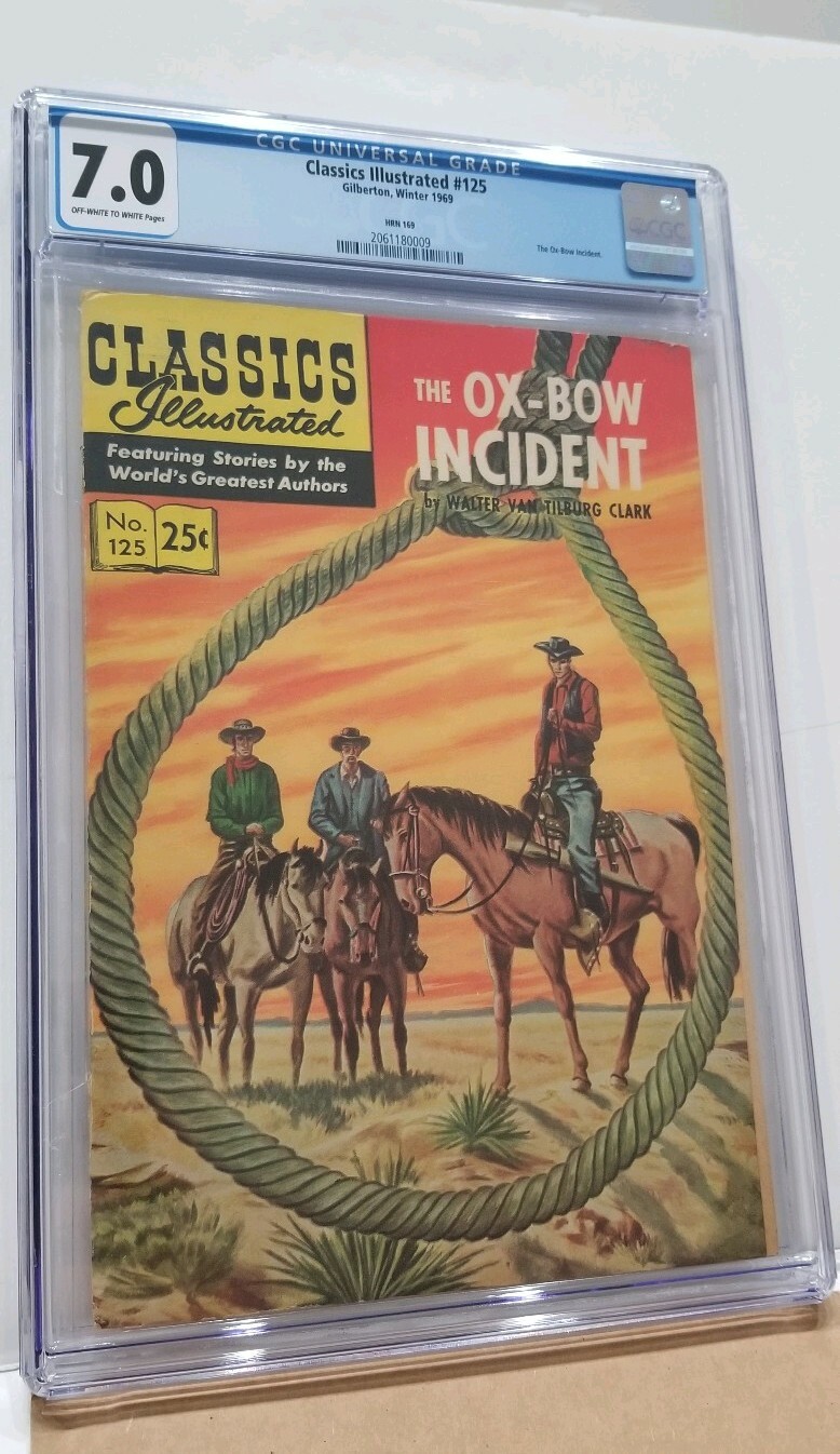 Classics Illustrated Comic # 125 CGC 7.0 Ox Bow Incident. Vintage Gilberton HOT