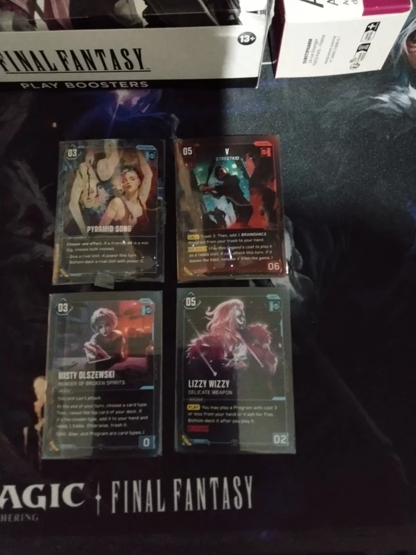 Lot cartes cyberpunk foil near mint pyramid song ,V, lizzy, misty