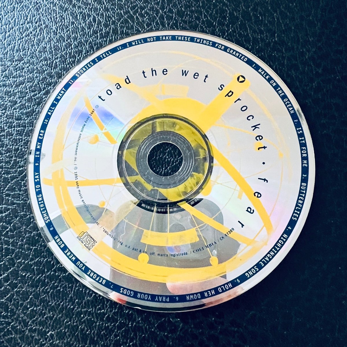 Toad the Wet Sprocket – Fear Used CD No CASE 1991 Alternative Rock Pop Columbia