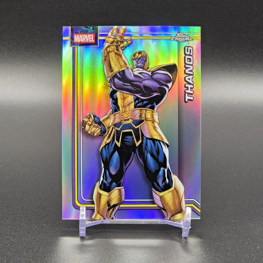 Topps Chrome Marvel Comics 2026 Thanos #174 carta collezionabile rifrattore non sportiva