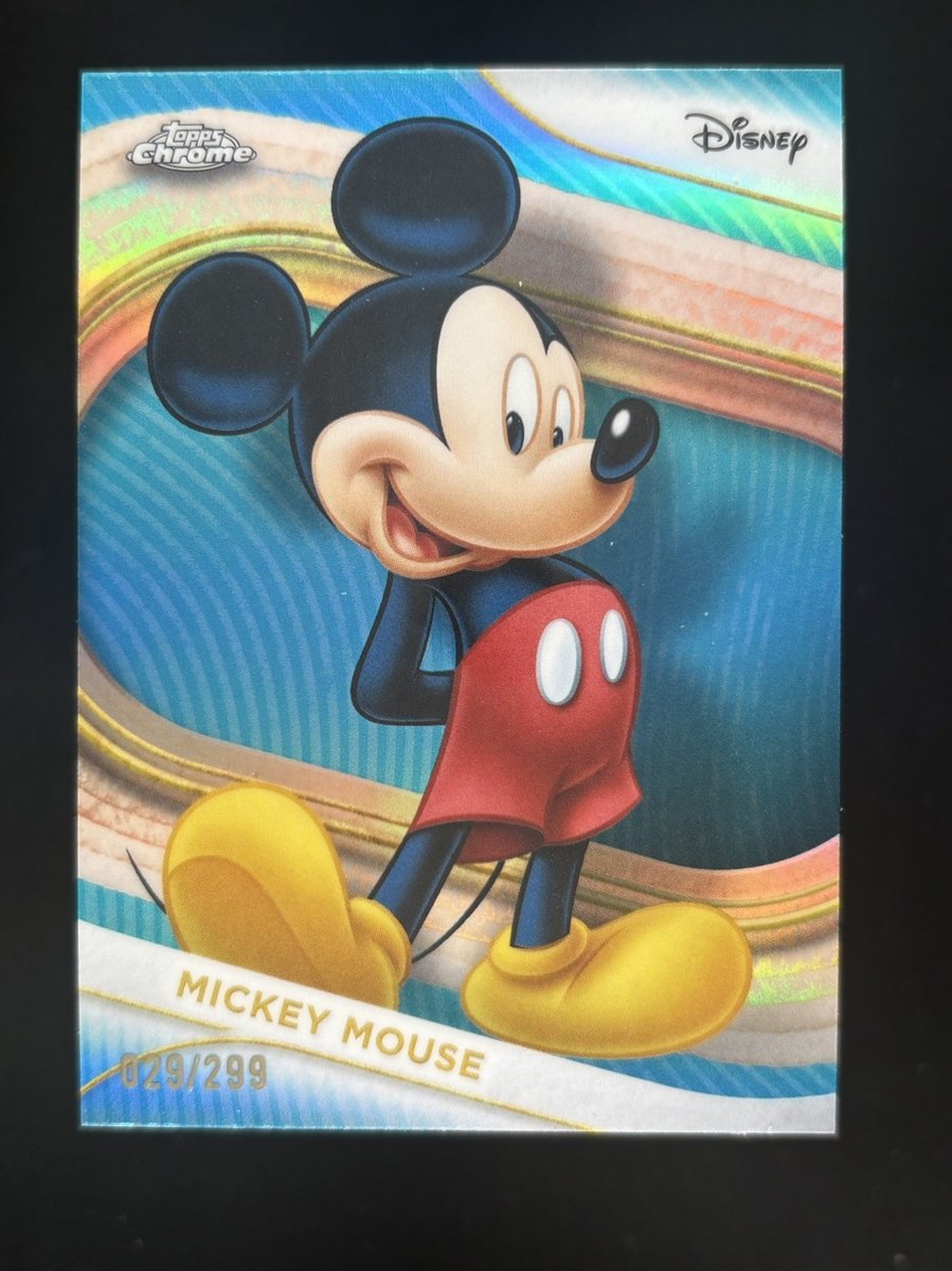 2025 Topps Chrome Disney Topolino Teal rifrattore /299 #1