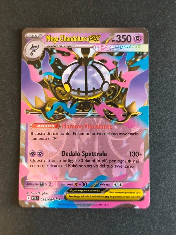 Pokemon Chandelure ex 38/84 Buio Pesto
