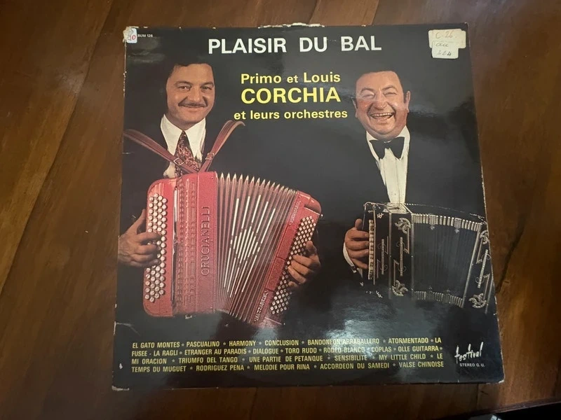 Vinyle 33t Primo et Louis Corchia Plaisir du bal