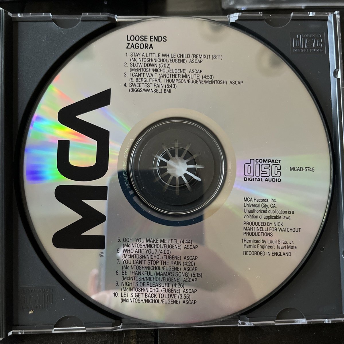 Zagora by Loose Ends (CD, 1990)