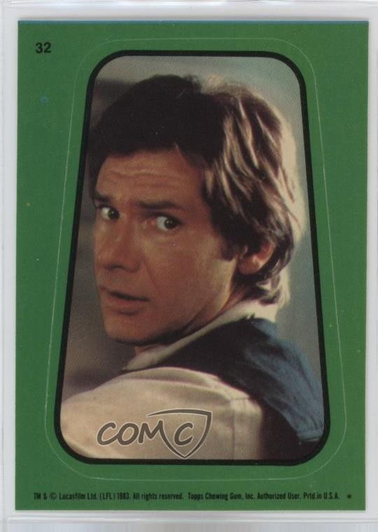 1983 Topps Star Wars: ROTJ Stickers Han Solo (Green) #32 0xf7