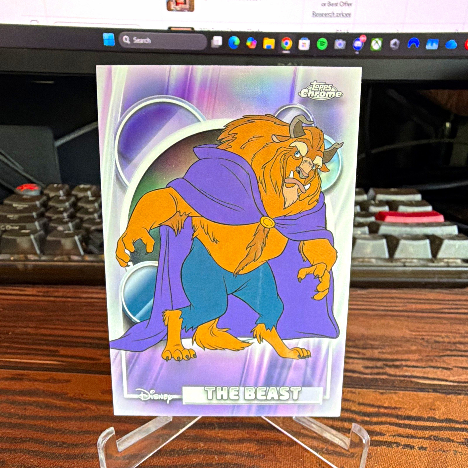Topps Chrome Disney Beauty and the Beast - The Beast #36 - Refractor