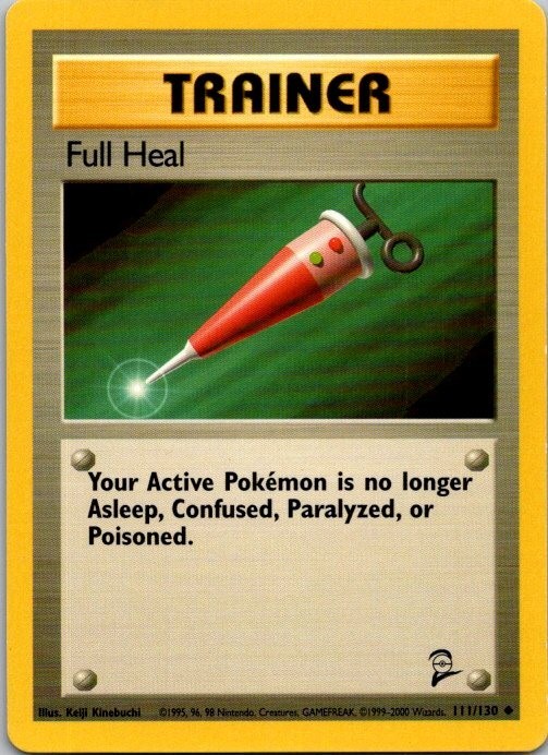 Pokemon Base Set 2 Trainer Full Heal  111/130 Played See Scan D