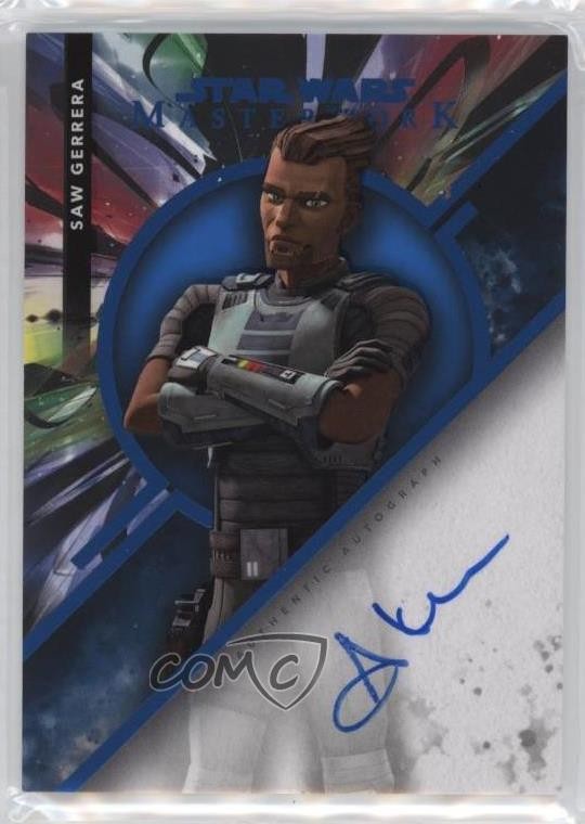 2022 Star Wars Capolavoro Foglio Blu 84/99 Andrew Kishino Saw Gerrera Auto 12bg