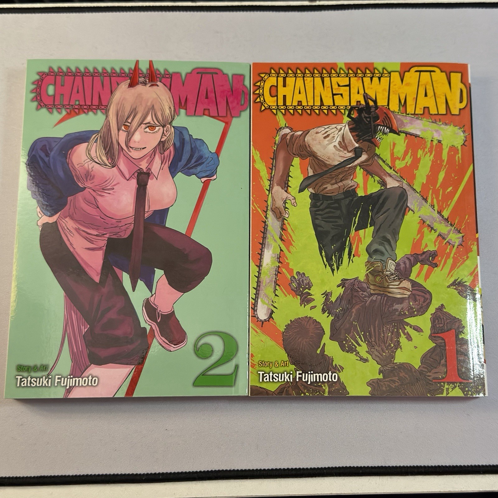 Chainsaw Man Man Manga Volumi 1 e 2 Softcover Inglese VIZ Media Action Shonen Set