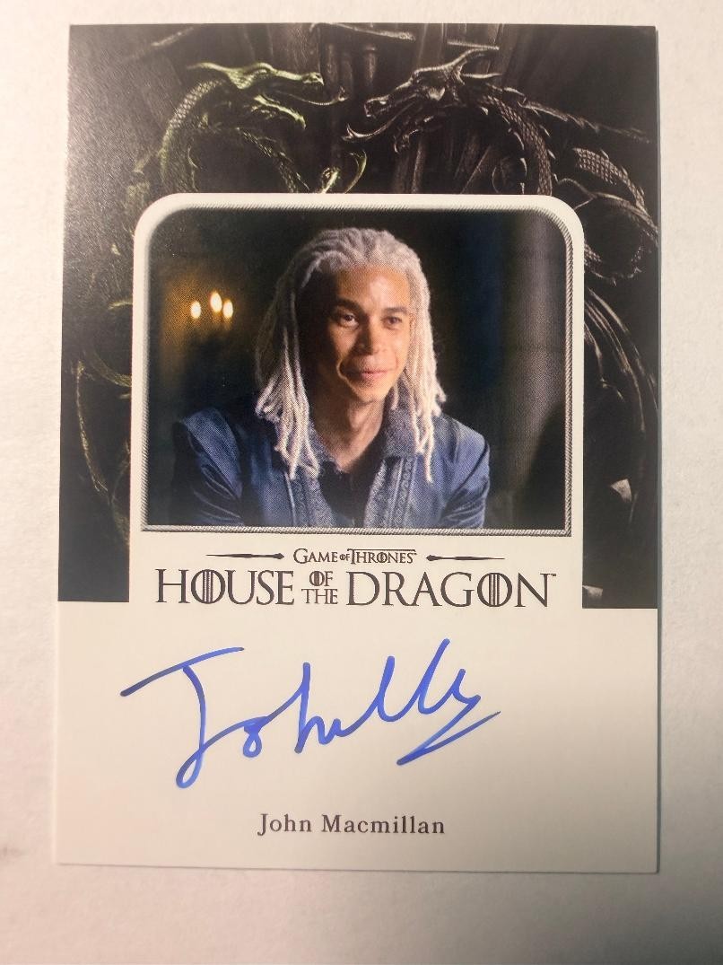House of The Dragon Series 2 John MacMillan Thrones & Dragons Autograph