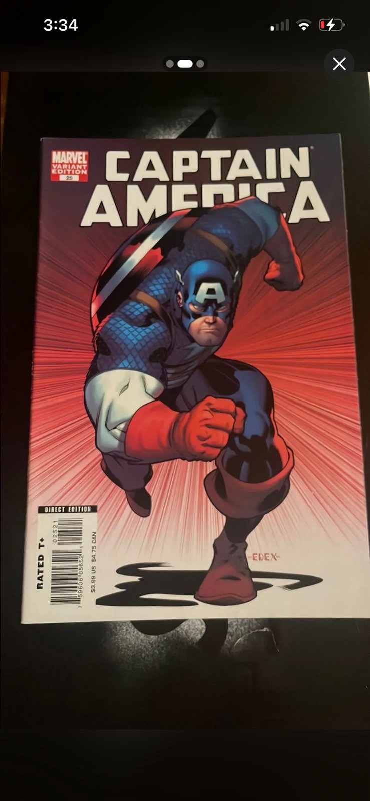 Captain America #25 variante Death of captain America 2007 quasi nuovo