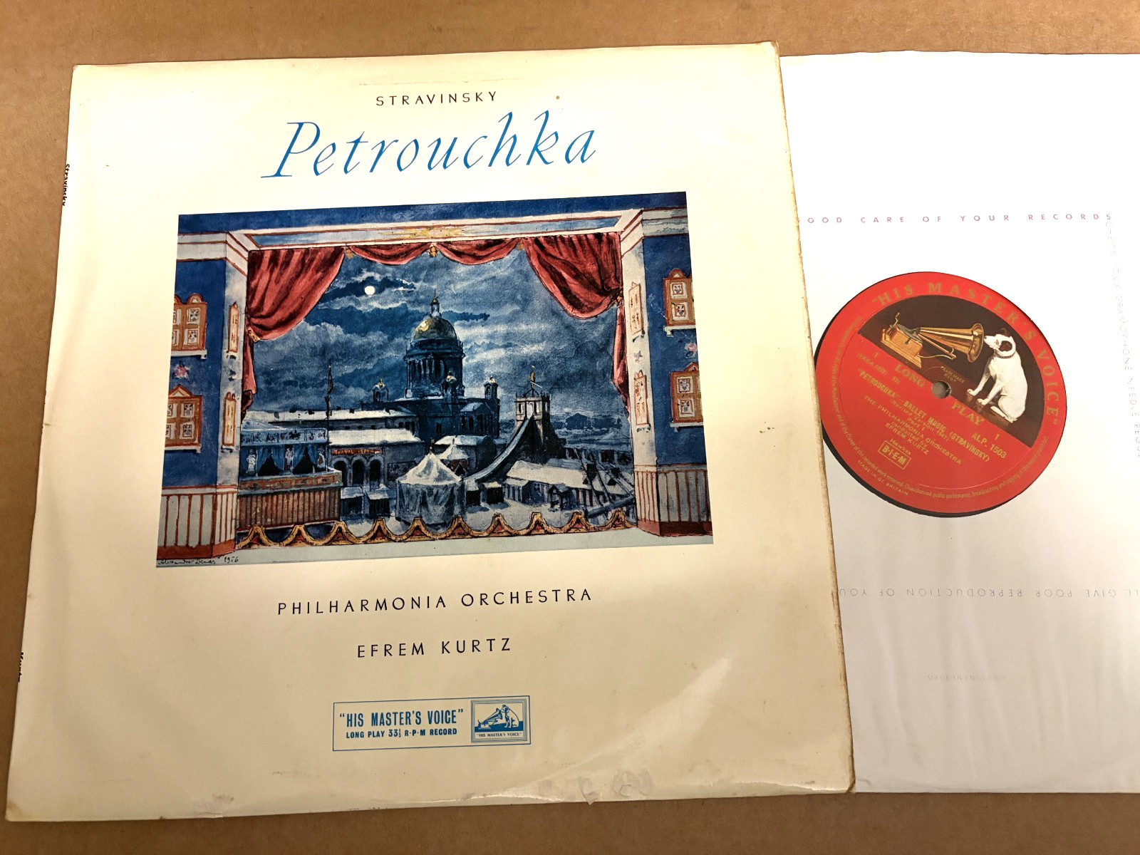 ALP 1503 Stravinsky Petrouchka Efrem Kurtz Philharmonia Orchestra R/G