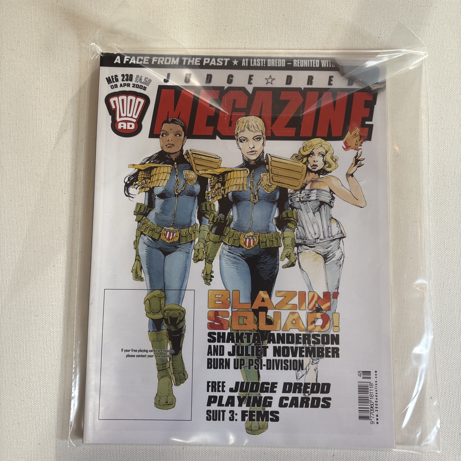 Retro Rare 2000ad Judge Dredd Megazine #230 Apr 2005 Comic Magazine Sealed mint