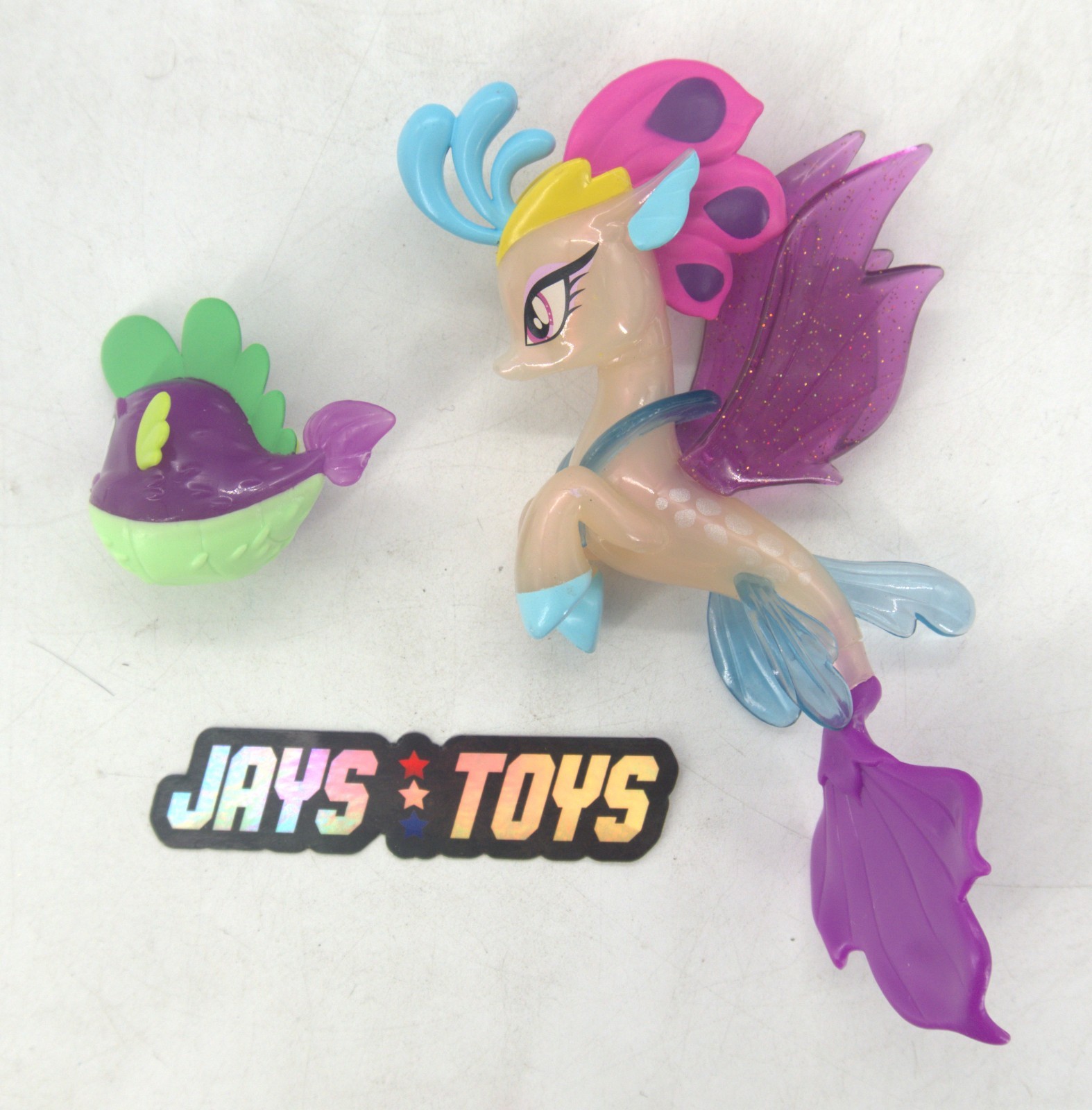 My Little Pony The Movie Queen Novo and Pufferfish Spike Seaquestria Figures