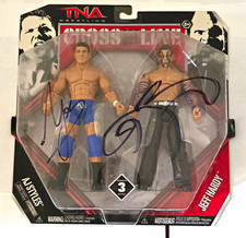 TNA Wrestling Series 3 AJ Styles & Jeff Hardy  Figure Set Boxed Autographed