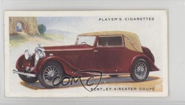 1937 Player's Motor Cars Serie 2 Tabacco Bentley 4 posti Coupè #7 0ha3