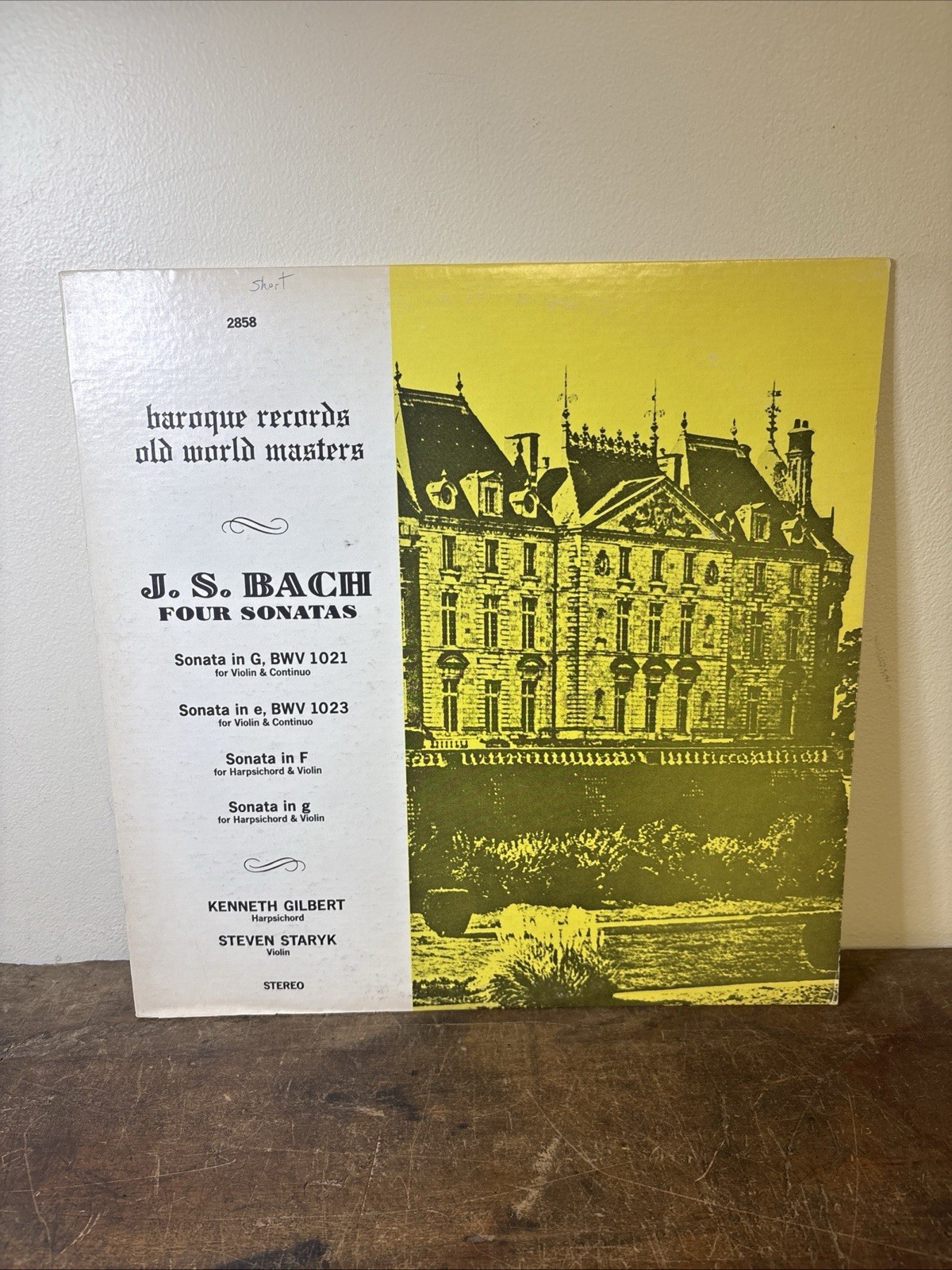 BACH Four Sonatas 1962 Vinyl LP Baroque Records BCS 2858