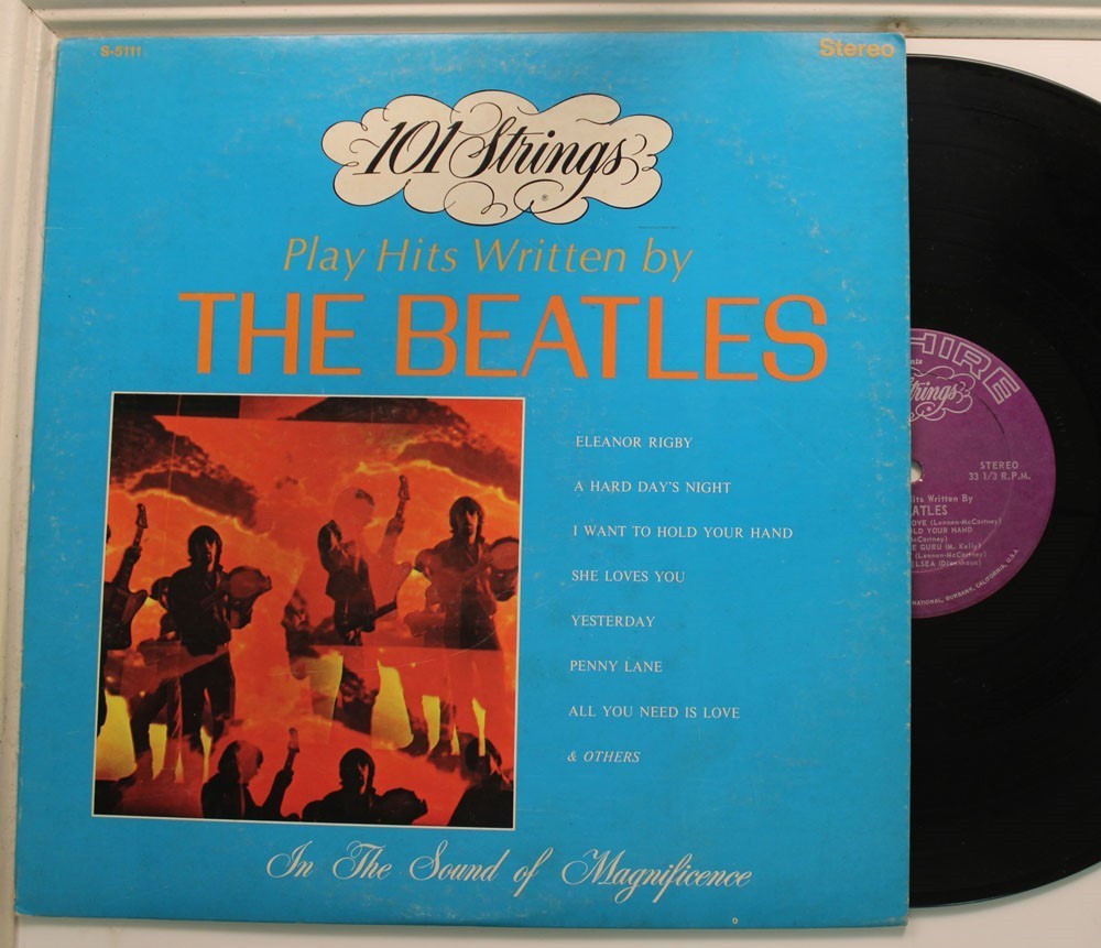 101 Strings Lp Play Hits Written By The Beatles On Alshire - Vg+ To Vg++ / Vg++