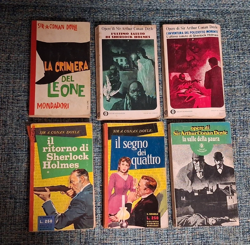 Lotto 6 Libri Vintage Sherlock Holmes - Arthur Conan Doyle (Mondadori)