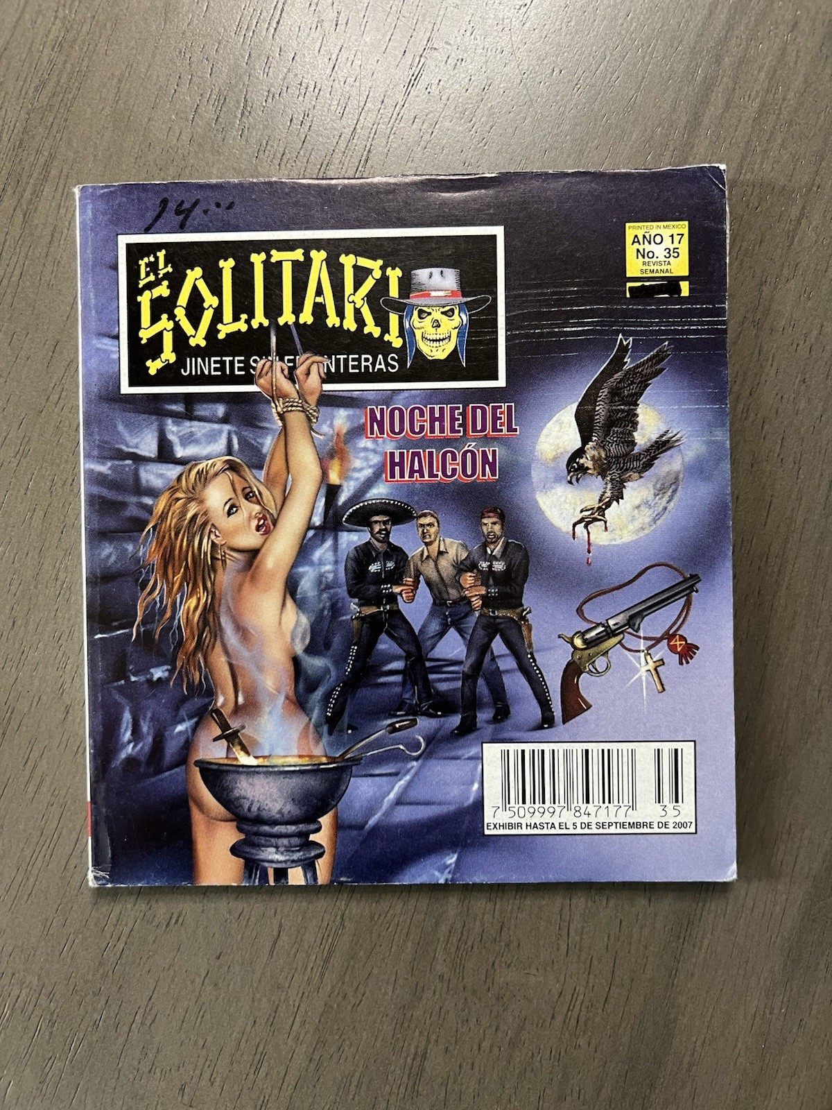 El Solitario Jinete Sin Fronteras n.35 2007 Pulp messicano colore fumetto usato