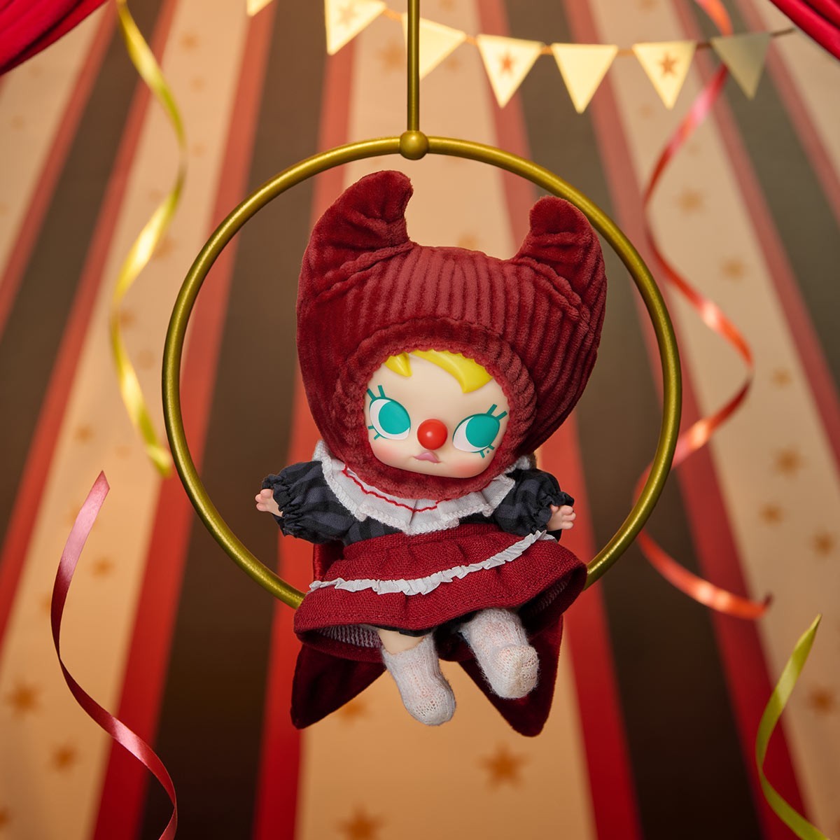 POPMART WHY SO SERIOUS CRIMSON DANCER VINYL PLUSH PENDANT NEW BLIND BOX SEALED