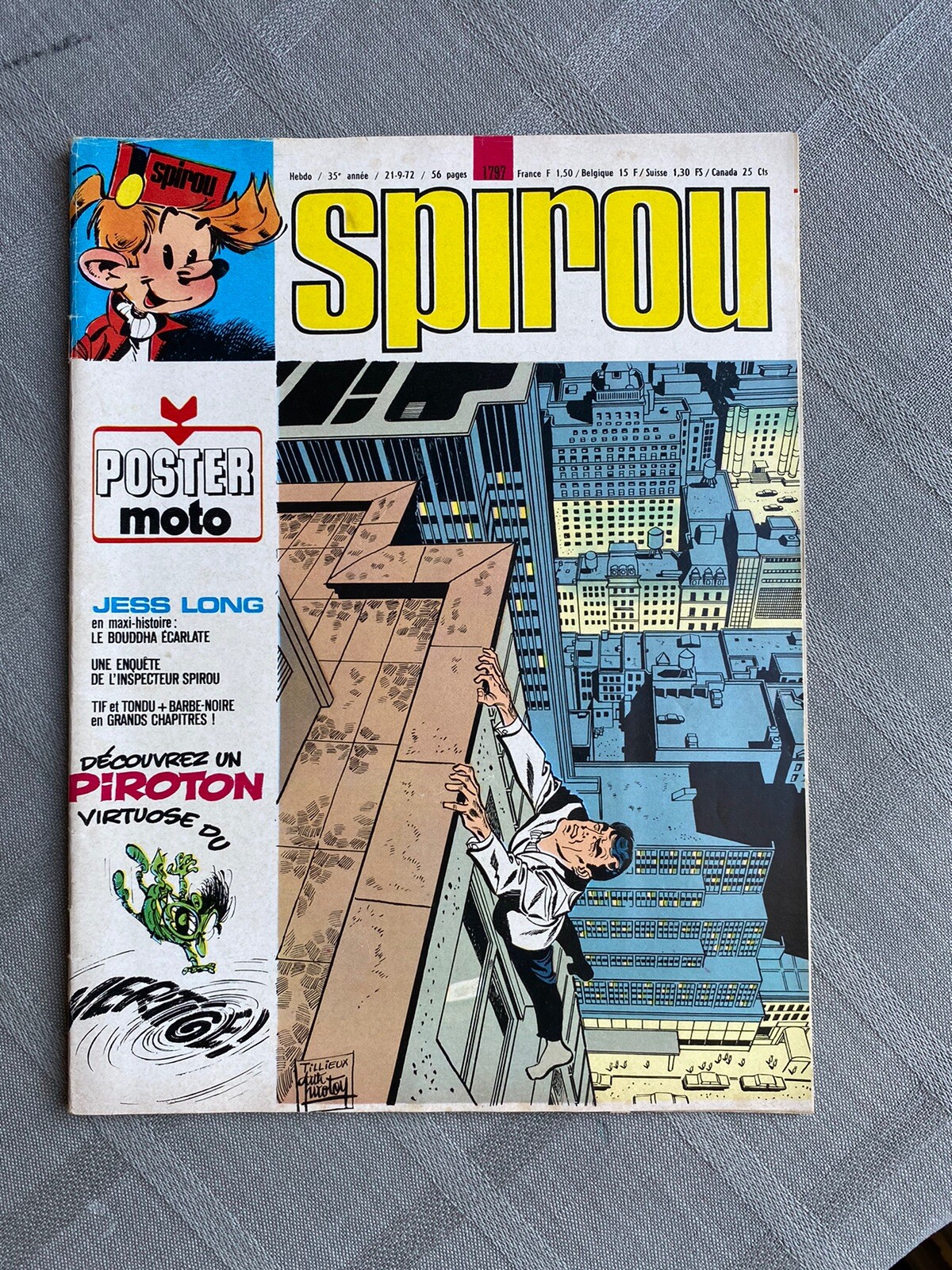 Hebdo Spirou N°1797 Buon Stato Completo Del Supplemento Poster Moto