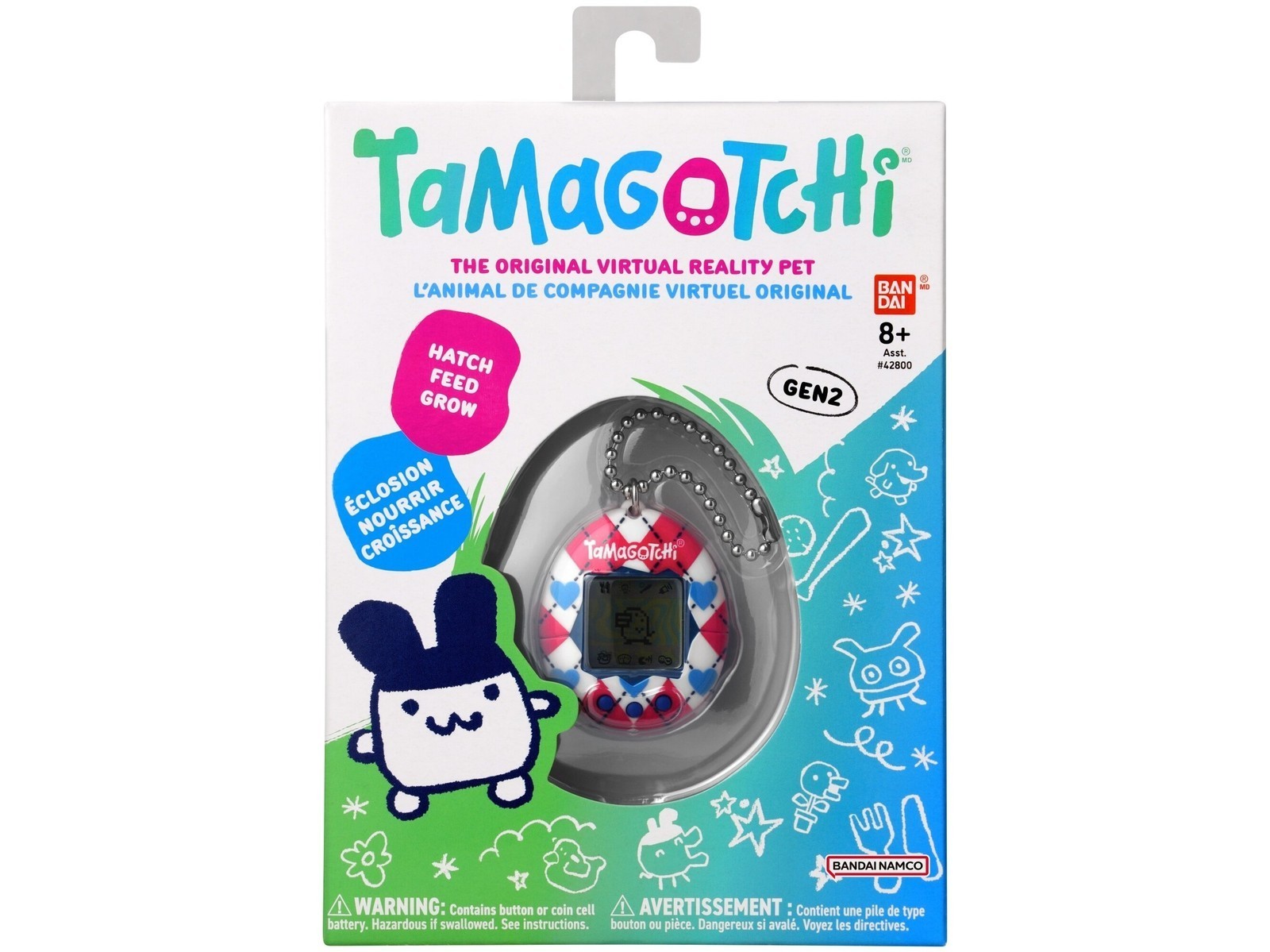 Bandai - Electronic pet Tamagotchi: Argyle Heart 42981
