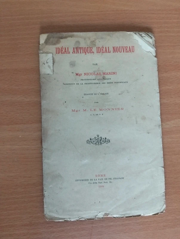 Libro antico "Idéal antique, idéal nouveau" - Nicolas Marini (1900)