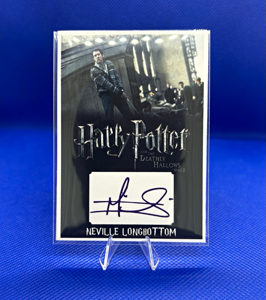 Neville longbottom matthew lewis harry potter signed print trading card