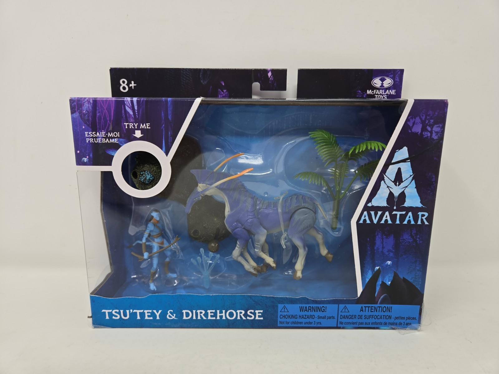 McFarlane Toys Avatar Tsu'Tey & Direhorse Action Figure Collezione Blacklight G...