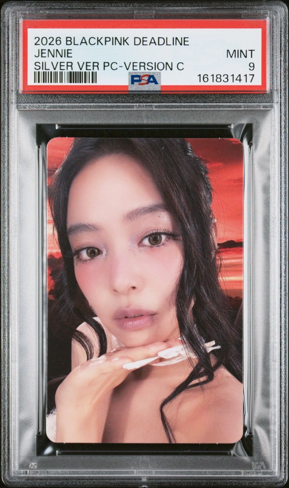 2026 ROSA NERO 3° MINI ALBUM SCADENZA VERSIONE ARGENTO CARTOLINE FOTOGRAFICHE JENNIE PSA 9