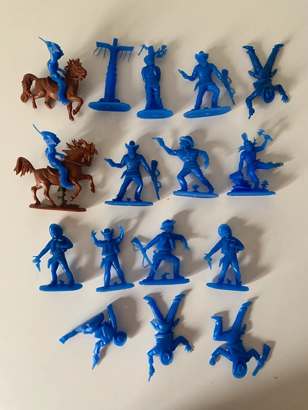 Lote figuras indios y vaqueros vintage W. Germany – Oeste / Fort Apache