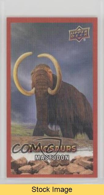 2015 Upper Deck Dinosaurs Canvas Mini Extinction Red Mastodon #133 READ o1h