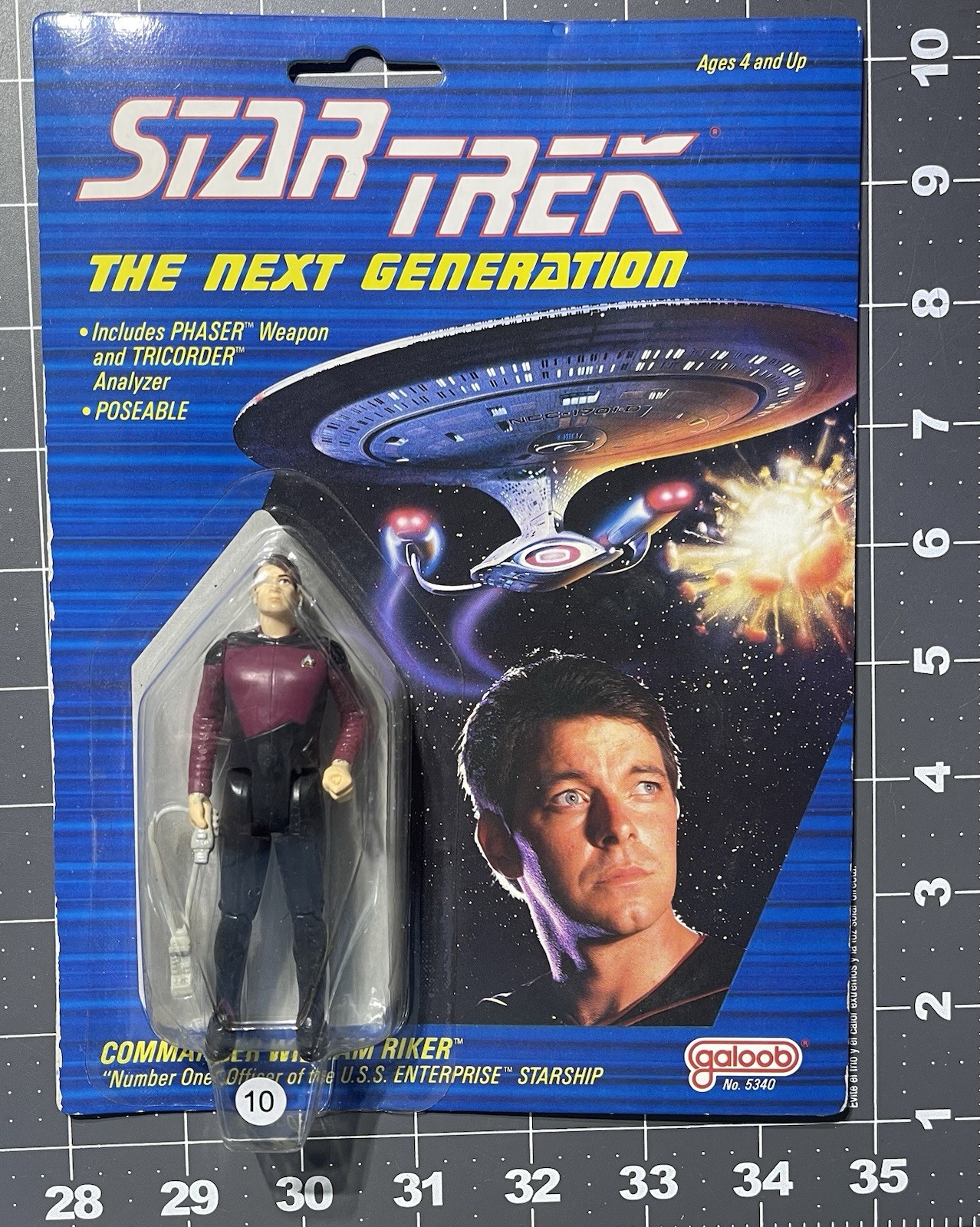 Galoob 1988 Star Trek Next Generation Commander William Riker Action Figure NIB