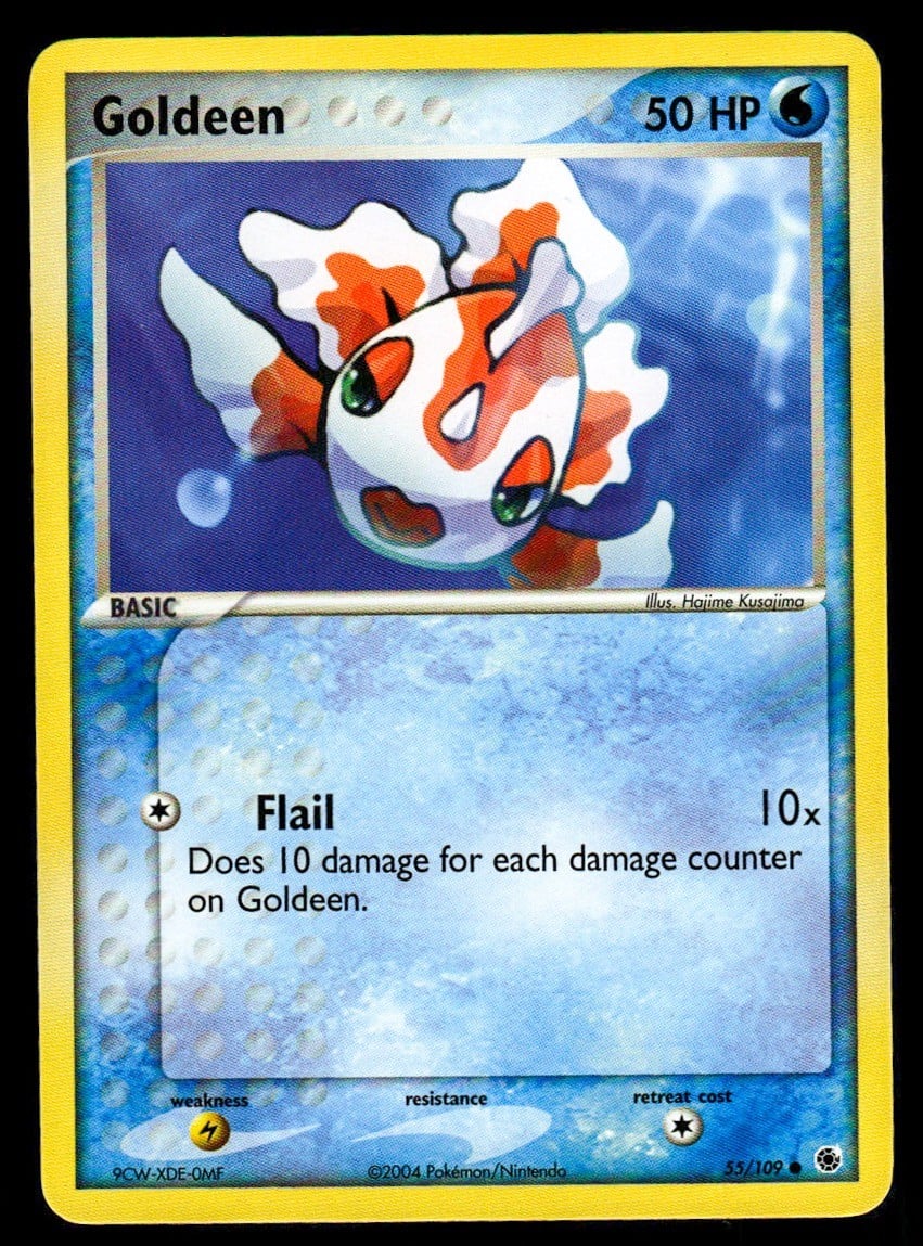 LP Goldeen 55 EX Battle Stadium Pokemon 2004 Hajime Kusajima