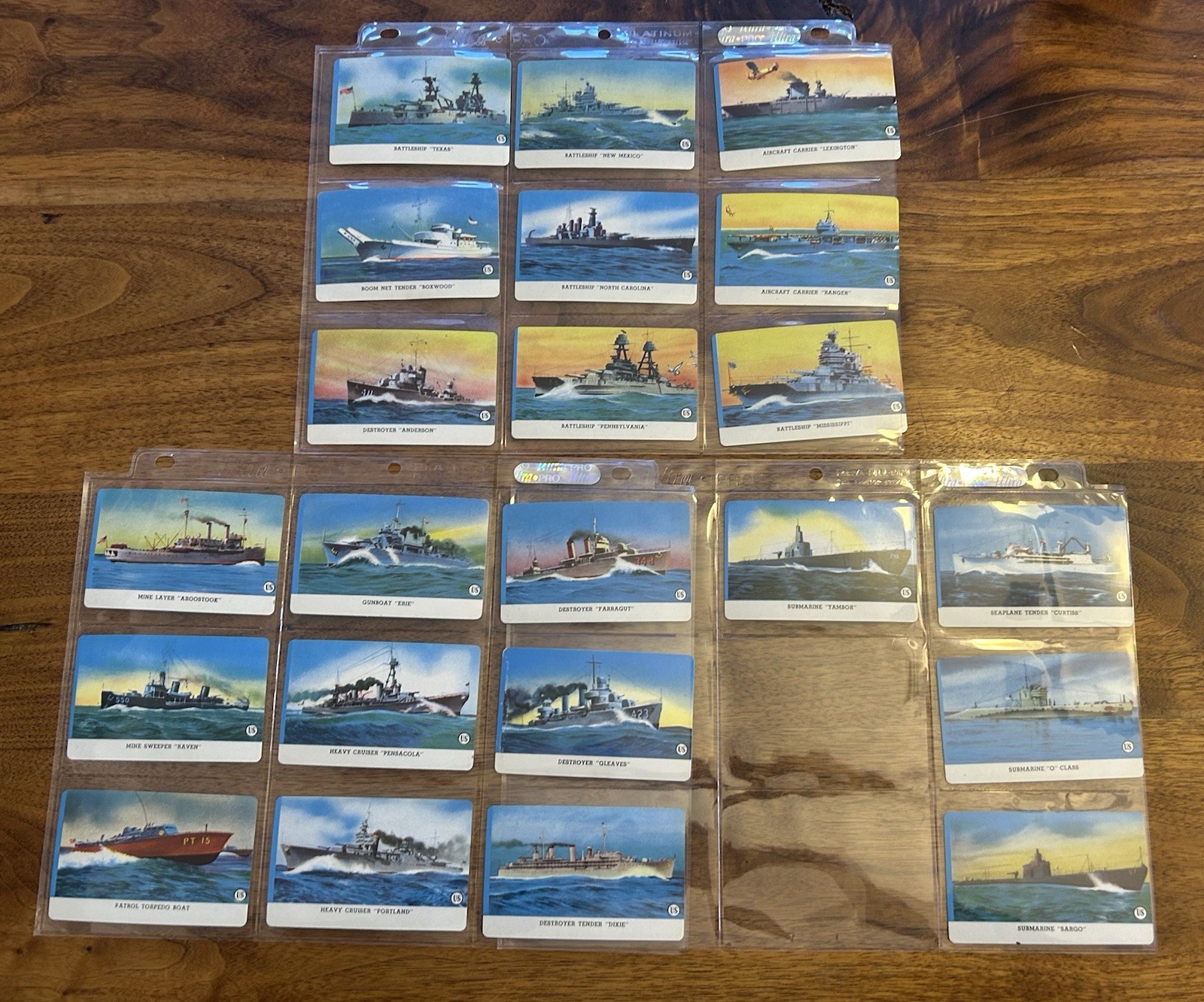 CARD-O Chewing Gum U.S. Navy Series A Trading Card Complete Set 22 Cards