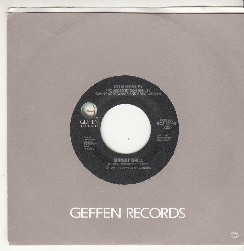 DON HENLEY - SUNSET GRILL - MINT ORIGINAL GEFFEN RECORDS 45 - NEW