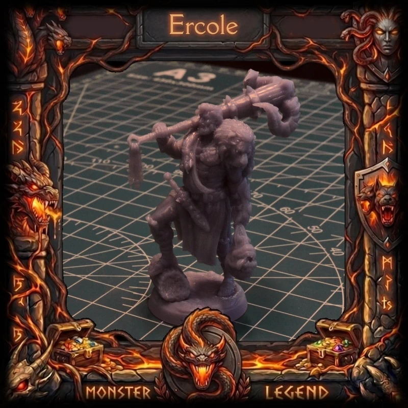 Ercole, 32mm scale, HD Resin, DnD Wargames, Unpainted